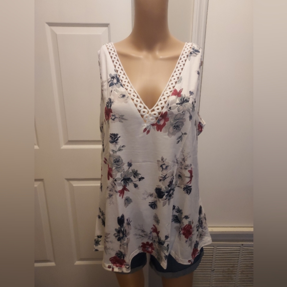 New floral sleeveless